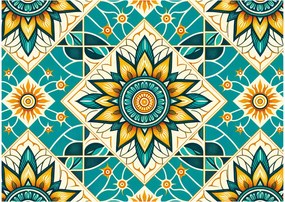 Kép - Türkiz minta (70x50 cm)