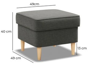 Uszak lábtartó, fonott, fekete