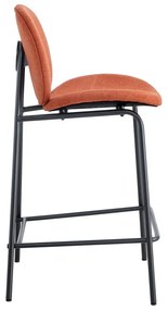 Téglavörös bárszék szett 2 db-os (ülésmagasság 65 cm) Cori – Marckeric