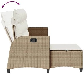 vidaXL 3 részes bézs polyrattan kerti ülőgarnitúra párnákkal L-alakú