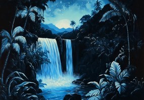 Fotótapéta - Éjjeli vízesés (147x102 cm)