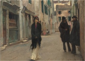 Üveg kép - John Singer Sargent, Street in Venice, reprodukciók (70x50 cm)