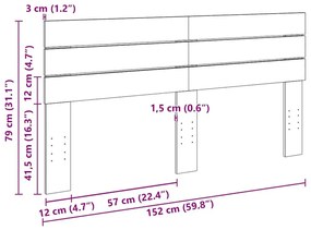 fejtámla 150 cm tömör fa tölgyfa