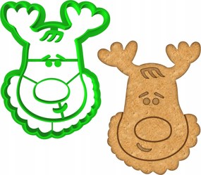 Mézeskalács lyukasztó Karácsony Rénszarvas 8cm