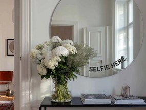 Tükör matrica S49 – SELFIE HERE. (round)