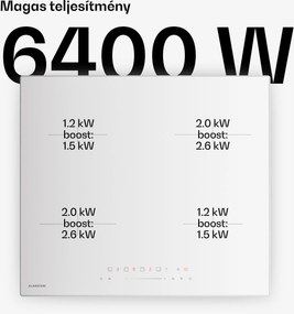 Klarstein Velaire indukciós főzőlap, elegáns, minimalista, nagy teljesítményű, 4 főzőzóna, 7000 W, 60 cm