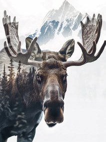 Poszter 53x81cm Szarvas Az erdő szelleme