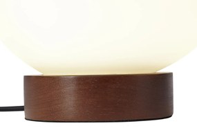 Japandi asztali lámpa fa opálüveggel - Sally
