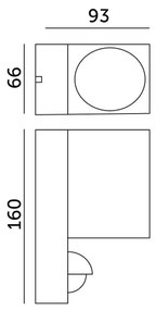 Kültéri fali lámpa érzékelővel QUAZAR 1xGU10/35W/230V IP44 szürke