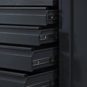 DAREK műhelyszekrény, 920 x 1850 x 500 mm, antracitszürke