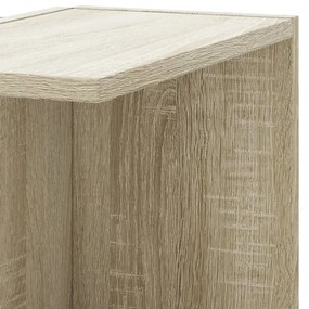 sonoma tölgy szerelt fa fali sarokpolc 36,5 x 36,5 x 140 cm