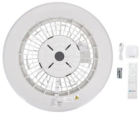 Aigostar LED állítható mennyezeti ventilátor 40W 230V 2700-6500K 50cm fehér+DO