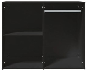 fekete szerelt fa pipereszekrény 80 x 40 x 65 cm