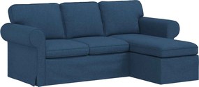 vidaXL Kanapé Kék 215 x 138 x 80 cm szövet