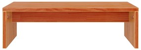 viaszbarna tömör fenyőfa monitorállvány 50x27x15 cm
