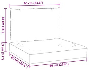 2 db krémfehér szövet raklapkanapé-párna