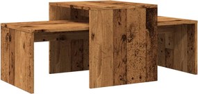 vidaXL antik fa színű szerelt fa dohányzóasztal 100 x 48 x 40 cm