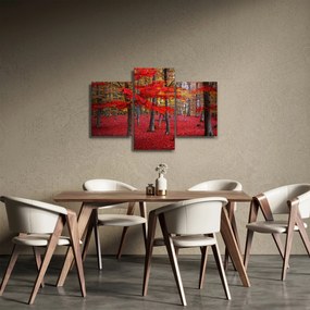 Kép - vörös erdő (90x60 cm)