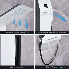 Zuhanypanel ELITE EDITION DELUX BSP1412 LED-világítással és masszázsfúvókákkal, többféle színben
