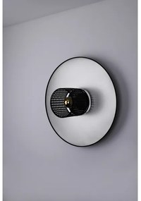 Duolla - Fali lámpa TOKYO RATTAN 1xE27/15W/230V átm. 50 cm ezüst/fekete