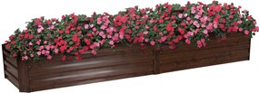 Magasított virágágy, barna, acél, NONKY TYP 6