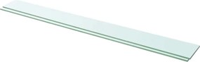 vidaXL 2 db átlátszó üveg paneles polc 110 x 12 cm