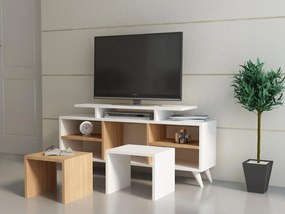 TV asztal/Szekrény Kuko (fehér + teak)  . 1102238