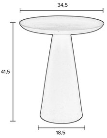 Ringar kék alumínium tárolóasztal, ø 34,5 cm - White Label