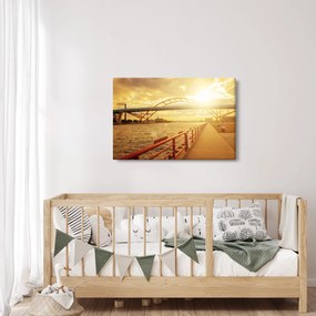 Kép a hídról napnyugtakor (90x60 cm)