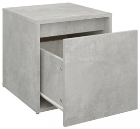 betonszürke szerelt fa tárolódoboz 40,5 x 40 x 40 cm