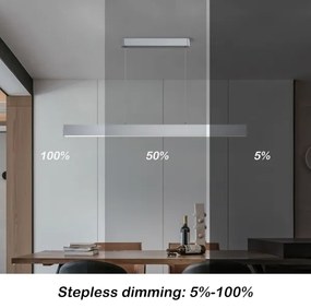 Brilagi-LED Dimmerelhető csillár SLEEKLINE SMART LED/40W/230V Wi-Fi Tuya ezüst+DO