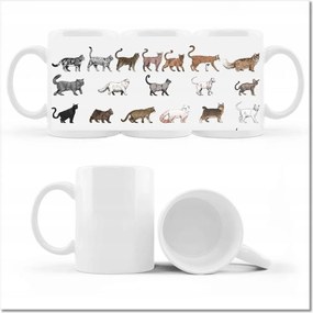 Nyomott mintás bögre Cica Cicák