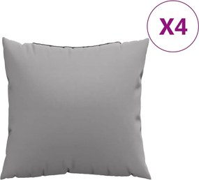 vidaXL 4 db szürke szövet kanapépárna 40 x 40 cm