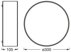 Ledvance - Mennyezeti lámpa ORBIS PÁRIZS 1xE27/25W/230V krémes