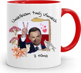 Piros Elnöki Bögre Andrzej Duda Pis Egészség felirattal