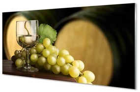 Akrilkép Egy pohár szőlő hordó 100x50 cm