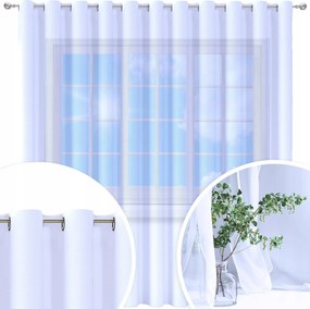 Függöny Kész Fátyol Fehér 400X230 CM Függöny Átvezető Függöny