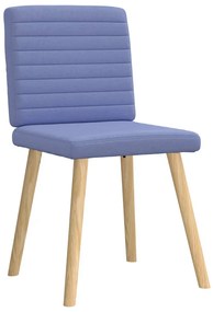 vidaXL étkezőszékek 4 db Jeans kék szövet