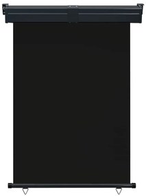 fekete erkély oldalnapellenző 125 x 250 cm