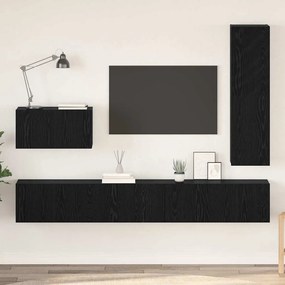 TV szekrény garnitúra 4 pcs Musta tammi 200 x 30 x 30 cm