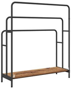 Ruhaszárító polcokkal Régi fa 90 x 30 x 100.5 cm Faanyag