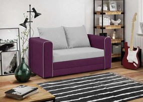 BELLA Kétszemélyes kinyitható kanapé Krém/rózsaszín
