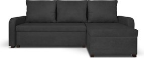 PARIS Kinyitható sarokkanapé Fekete