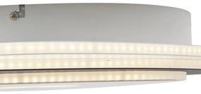 Design mennyezeti lámpa fehér, sötétszürke organikus formával, LED-del, dimmelhető - Taylor