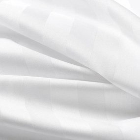 Goldea kör alakú damaszt terítő - fehér csíkos Ø 220 cm