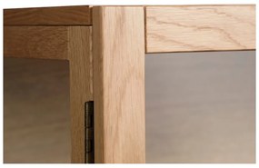Natúr színű tölgyfa tálalószekrény 140x100 cm Elba – Unique Furniture