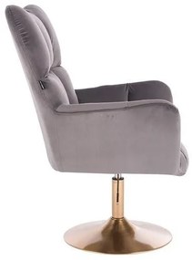 HR650N Grafit modern velúr szék arany lábbal
