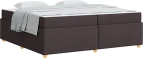 vidaXL Ágykeret matracmal Sötét Barna 200 x 200 cm szövet