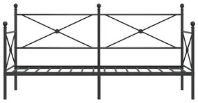 kanapéágy matrac nélkül fekete 80x200 cm acél