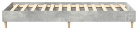betonszürke szerelt fa ágykeret matrac nélkül 75 x 190 cm